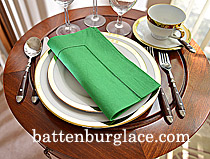 Mint Green (Xmas) colored Hemstitch Diner Napkin. Each.